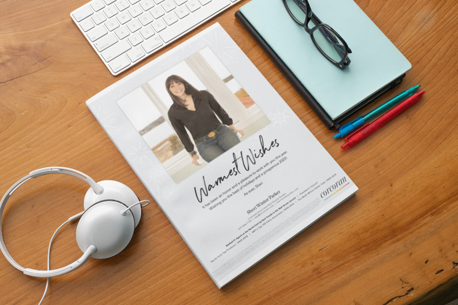 magazine mockup featuring office supplies 31667 | Sheri Winter Parker — North Fork Real Estate